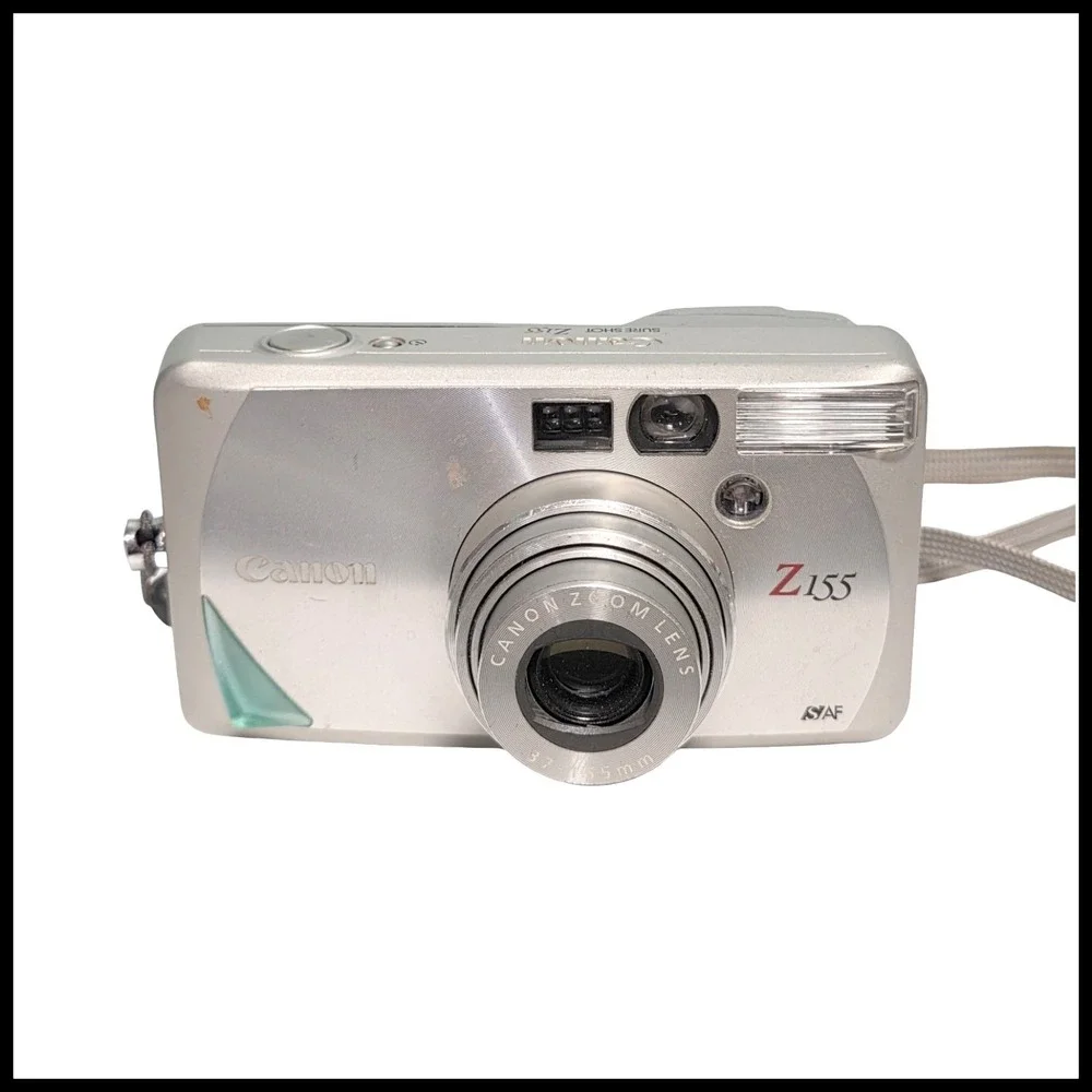 Canon Sure Shot Z155 Caption 35mm Point & Shoot Film Camera Silver Auto Focus